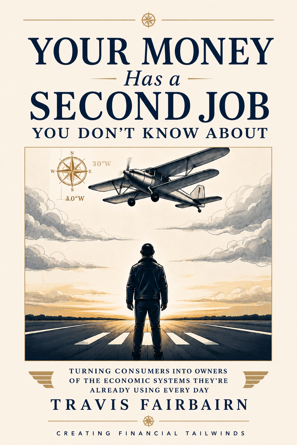 Your Money Has a Second Job You Don't Know About — book cover by Travis Fairbairn